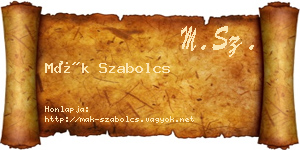 Mák Szabolcs névjegykártya